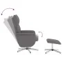 Sillón reclinable con reposapiés cuero sintético gris de , Sillones - Ref: Foro24-356591, Precio: 165,15 €, Descuento: %