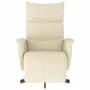 Sillón reclinable con reposapiés cuero sintético color crema de , Sillones - Ref: Foro24-356585, Precio: 216,86 €, Descuento: %