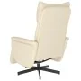 Sillón reclinable con reposapiés cuero sintético color crema de , Sillones - Ref: Foro24-356585, Precio: 216,86 €, Descuento: %