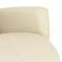 Sillón reclinable con reposapiés cuero sintético color crema de , Sillones - Ref: Foro24-356585, Precio: 216,86 €, Descuento: %