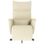 Sillón reclinable masaje con reposapiés cuero sintético crema de , Sillones - Ref: Foro24-356593, Precio: 236,24 €, Descuento: %
