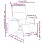Sillón reclinable masaje con reposapiés cuero sintético crema de , Sillones - Ref: Foro24-356593, Precio: 236,24 €, Descuento: %