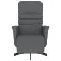Sillón reclinable con reposapiés cuero sintético gris de , Sillones - Ref: Foro24-356706, Precio: 215,23 €, Descuento: %