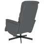 Sillón reclinable con reposapiés cuero sintético gris de , Sillones - Ref: Foro24-356706, Precio: 215,23 €, Descuento: %