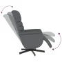 Sillón reclinable con reposapiés cuero sintético gris de , Sillones - Ref: Foro24-356706, Precio: 215,23 €, Descuento: %