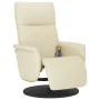 Sillón reclinable masaje con reposapiés cuero sintético crema von , Sessel - Ref: Foro24-356553, Preis: 229,39 €, Rabatt: %