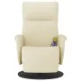 Sillón reclinable masaje con reposapiés cuero sintético crema von , Sessel - Ref: Foro24-356553, Preis: 229,39 €, Rabatt: %