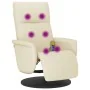 Sillón reclinable masaje con reposapiés cuero sintético crema von , Sessel - Ref: Foro24-356553, Preis: 229,39 €, Rabatt: %