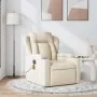 Sillón de masaje reclinable de tela crema de , Sillones - Ref: Foro24-372424, Precio: 269,03 €, Descuento: %