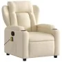 Sillón de masaje reclinable de tela crema de , Sillones - Ref: Foro24-372424, Precio: 269,03 €, Descuento: %