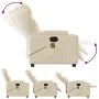 Sillón de masaje reclinable de tela crema de , Sillones - Ref: Foro24-372424, Precio: 269,03 €, Descuento: %