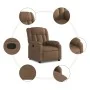 Sillón reclinable de tela marrón by , Armchairs - Ref: Foro24-373578, Price: 229,54 €, Discount: %