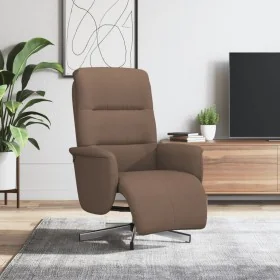 Sillón reclinable con reposapiés tela marrón de , Sillones - Ref: Foro24-356564, Precio: 206,08 €, Descuento: %