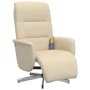 Sillón reclinable de masaje con reposapiés tela color crema de , Sillones - Ref: Foro24-356579, Precio: 231,45 €, Descuento: %