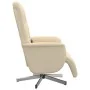 Sillón reclinable de masaje con reposapiés tela color crema de , Sillones - Ref: Foro24-356579, Precio: 231,45 €, Descuento: %