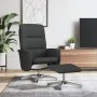 Sillón reclinable con reposapiés tela negro de , Sillones - Ref: Foro24-356572, Precio: 159,09 €, Descuento: %