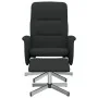Sillón reclinable con reposapiés tela negro de , Sillones - Ref: Foro24-356572, Precio: 159,09 €, Descuento: %