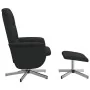 Sillón reclinable con reposapiés tela negro de , Sillones - Ref: Foro24-356572, Precio: 159,09 €, Descuento: %