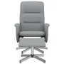 Sillón reclinable con reposapiés tela gris claro de , Sillones - Ref: Foro24-356570, Precio: 175,61 €, Descuento: %