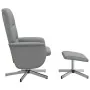 Sillón reclinable con reposapiés tela gris claro de , Sillones - Ref: Foro24-356570, Precio: 175,61 €, Descuento: %
