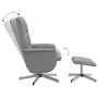 Sillón reclinable con reposapiés tela gris claro de , Sillones - Ref: Foro24-356570, Precio: 175,61 €, Descuento: %