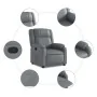 Sillón reclinable de cuero sintético gris von , Sessel - Ref: Foro24-373525, Preis: 248,53 €, Rabatt: %