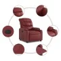 Sillón reclinable de cuero sintético rojo tinto de , Sillones - Ref: Foro24-374137, Precio: 215,43 €, Descuento: %