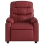 Sillón reclinable de cuero sintético rojo tinto de , Sillones - Ref: Foro24-374137, Precio: 215,43 €, Descuento: %