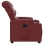 Sillón reclinable de cuero sintético rojo tinto de , Sillones - Ref: Foro24-374137, Precio: 215,43 €, Descuento: %