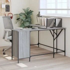 Escritorio madera de ingeniería gris Sonoma 141x141x75 cm de , Escritorios - Ref: Foro24-837600, Precio: 96,57 €, Descuento: %