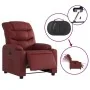 Sillón reclinable eléctrico de cuero sintético rojo tinto de , Sillones - Ref: Foro24-3206589, Precio: 266,91 €, Descuento: %