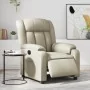 Sillón reclinable eléctrico de cuero sintético crema by , Armchairs - Ref: Foro24-3205251, Price: 299,75 €, Discount: %