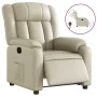 Sillón reclinable eléctrico de cuero sintético crema by , Armchairs - Ref: Foro24-3205251, Price: 299,75 €, Discount: %