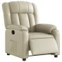 Sillón reclinable eléctrico de cuero sintético crema by , Armchairs - Ref: Foro24-3205251, Price: 299,75 €, Discount: %