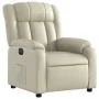 Sillón reclinable eléctrico de cuero sintético crema by , Armchairs - Ref: Foro24-3205251, Price: 299,75 €, Discount: %