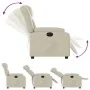 Sillón reclinable eléctrico de cuero sintético crema by , Armchairs - Ref: Foro24-3205251, Price: 299,75 €, Discount: %