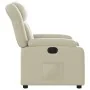Sillón reclinable eléctrico de cuero sintético crema by , Armchairs - Ref: Foro24-3205251, Price: 299,75 €, Discount: %