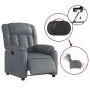 Sillón reclinable eléctrico de cuero sintético gris de , Sillones - Ref: Foro24-3205253, Precio: 258,67 €, Descuento: %