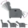 Sillón reclinable eléctrico de cuero sintético gris de , Sillones - Ref: Foro24-3205253, Precio: 258,67 €, Descuento: %