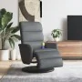 Sillón reclinable de masaje con reposapiés cuero sintético gris de , Sillones - Ref: Foro24-356727, Precio: 260,98 €, Descuen...