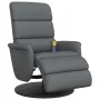 Sillón reclinable de masaje con reposapiés cuero sintético gris de , Sillones - Ref: Foro24-356727, Precio: 260,98 €, Descuen...