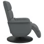Sillón reclinable de masaje con reposapiés cuero sintético gris de , Sillones - Ref: Foro24-356727, Precio: 260,98 €, Descuen...