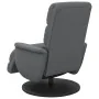 Sillón reclinable de masaje con reposapiés cuero sintético gris de , Sillones - Ref: Foro24-356727, Precio: 260,98 €, Descuen...