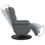 Sillón reclinable de masaje con reposapiés cuero sintético gris de , Sillones - Ref: Foro24-356727, Precio: 260,98 €, Descuen...