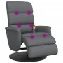 Sillón reclinable de masaje con reposapiés cuero sintético gris de , Sillones - Ref: Foro24-356727, Precio: 260,98 €, Descuen...