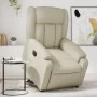 Sillón reclinable elevable eléctrico de cuero sintético crema de , Sillones - Ref: Foro24-3205279, Precio: 381,68 €, Descuent...