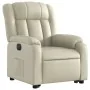 Sillón reclinable elevable eléctrico de cuero sintético crema de , Sillones - Ref: Foro24-3205279, Precio: 381,68 €, Descuent...