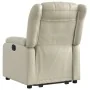 Sillón reclinable elevable eléctrico de cuero sintético crema de , Sillones - Ref: Foro24-3205279, Precio: 381,68 €, Descuent...