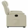 Sillón reclinable elevable eléctrico de cuero sintético crema de , Sillones - Ref: Foro24-3205279, Precio: 381,68 €, Descuent...