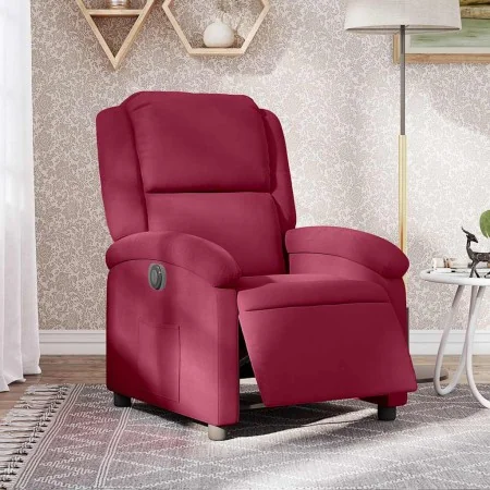 Sillón reclinable eléctrico de terciopelo rojo tinto von , Sessel - Ref: Foro24-3204283, Preis: 267,86 €, Rabatt: %